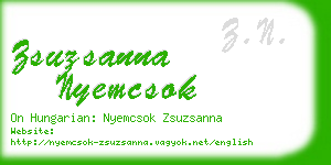 zsuzsanna nyemcsok business card